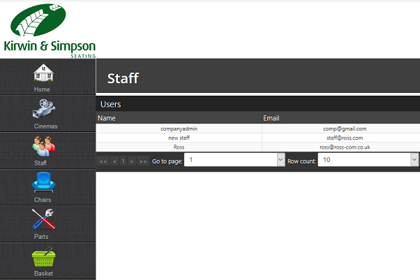 The staff page